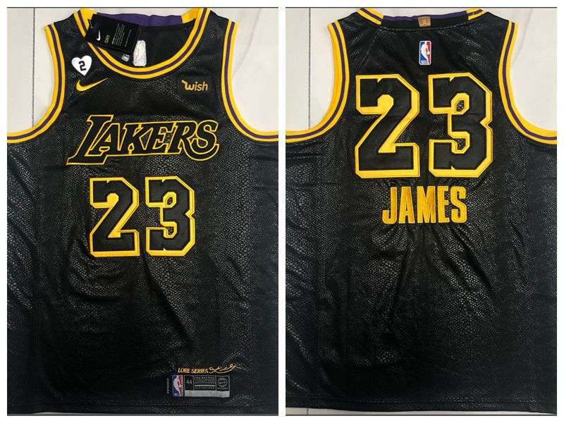 2020 Los Angeles Lakers JAMES #23 Black City Basketball Jersey (Closely Stitched)