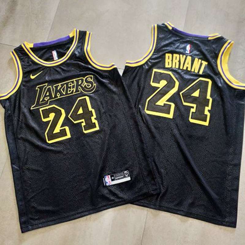 2020 Los Angeles Lakers BRYANT #24 Black City Basketball Jersey (Closely Stitched)