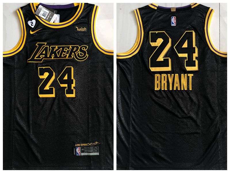 2020 Los Angeles Lakers BRYANT #24 Black City Basketball Jersey 02 (Closely Stitched)