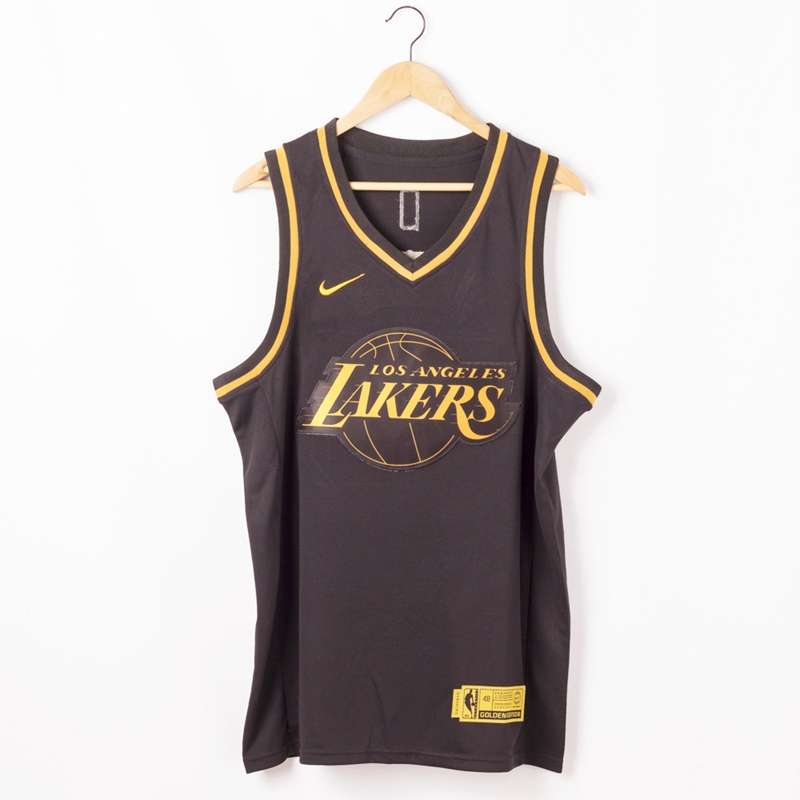 2020 Los Angeles Lakers JAMES #23 Black Gold Basketball Jersey (Stitched)