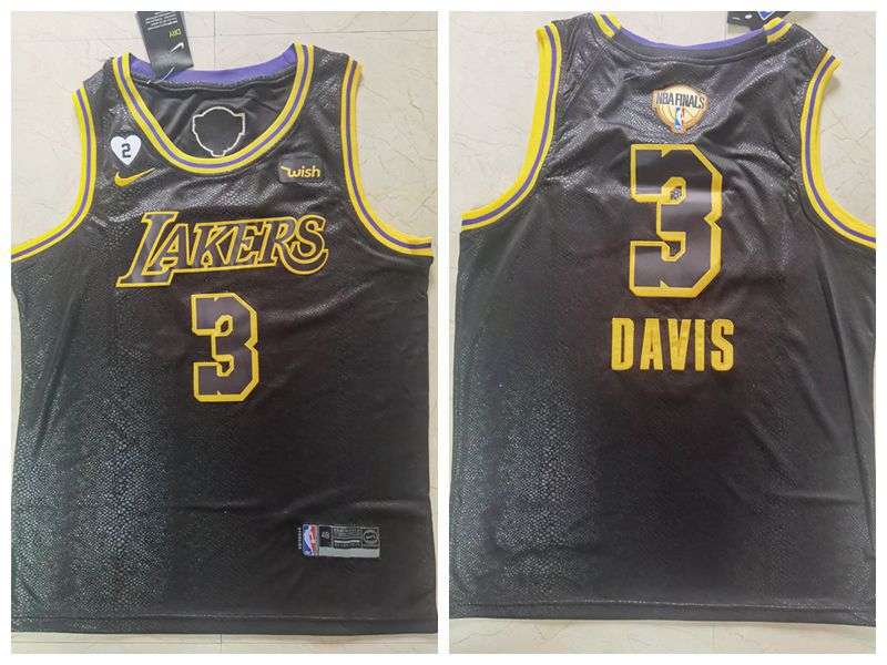 2020 Los Angeles Lakers DAVIS #3 Black City Finals Basketball Jersey (Stitched)
