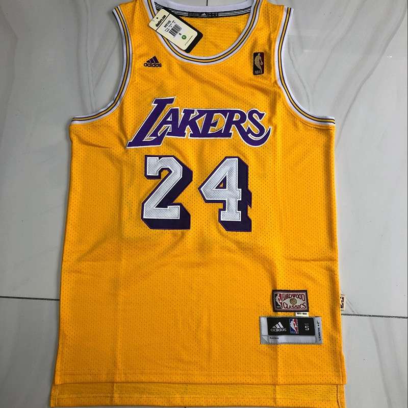 1971/72 Los Angeles Lakers BRYANT #24 Yellow Classics Basketball Jersey (Closely Stitched)