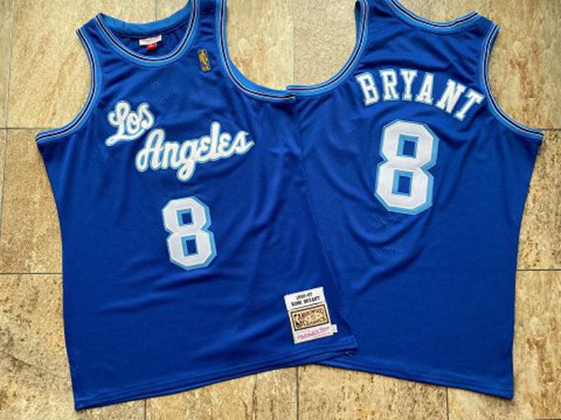 1996/97 Los Angeles Lakers BRYANT #8 Blue Classics Basketball Jersey (Closely Stitched)