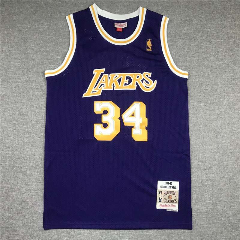 1996/97 Los Angeles Lakers ONEAL #34 Purple Classics Basketball Jersey (Stitched)