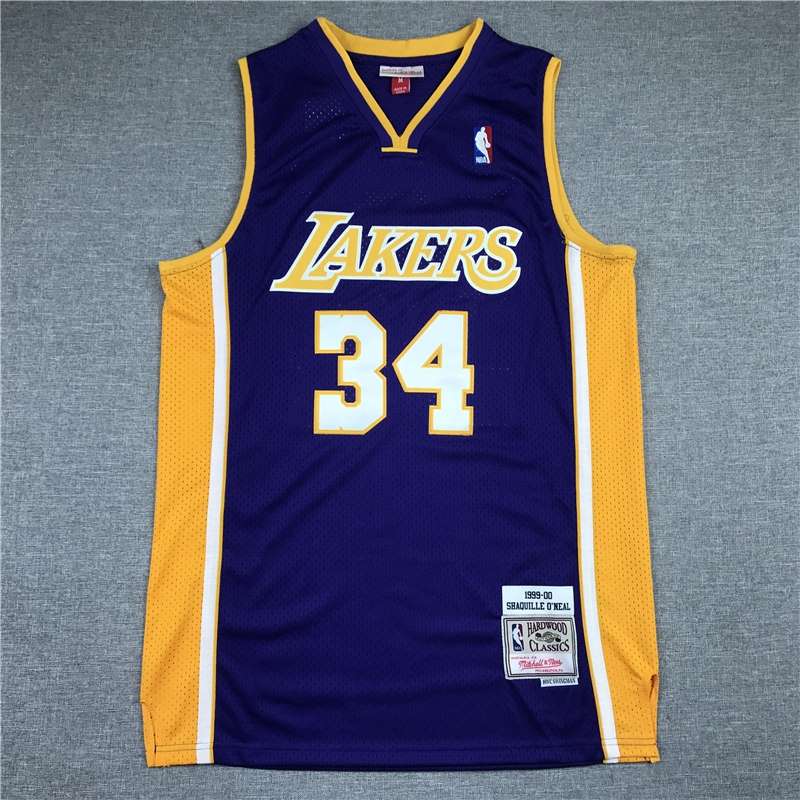 1999/00 Los Angeles Lakers ONEAL #34 Purple Classics Basketball Jersey (Stitched)