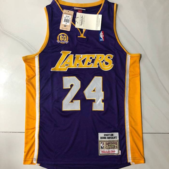 2007/08 Los Angeles Lakers BRYANT #24 Purple Classics Basketball Jersey 03 (Closely Stitched)