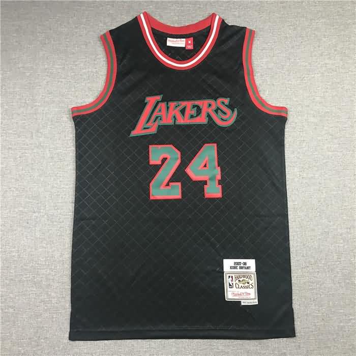 2007/08 Los Angeles Lakers BRYANT #24 Black Classics Basketball Jersey 02 (Stitched)