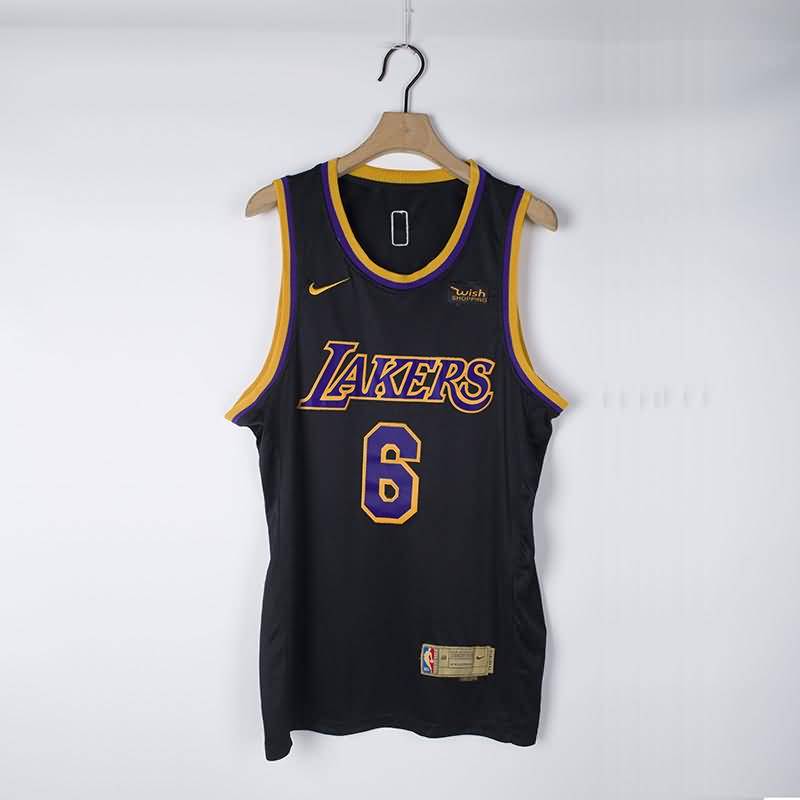 20/21 Los Angeles Lakers JAMES #6 Black Basketball Jersey (Stitched)