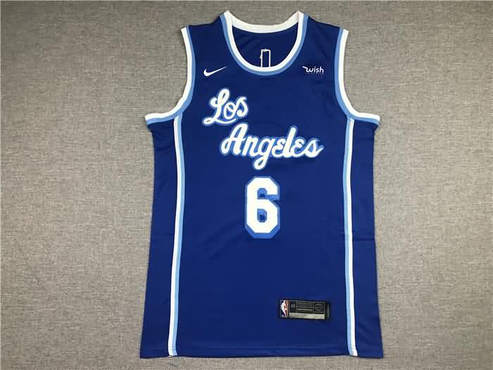 20/21 Los Angeles Lakers JAMES #6 Blue Basketball Jersey (Stitched)