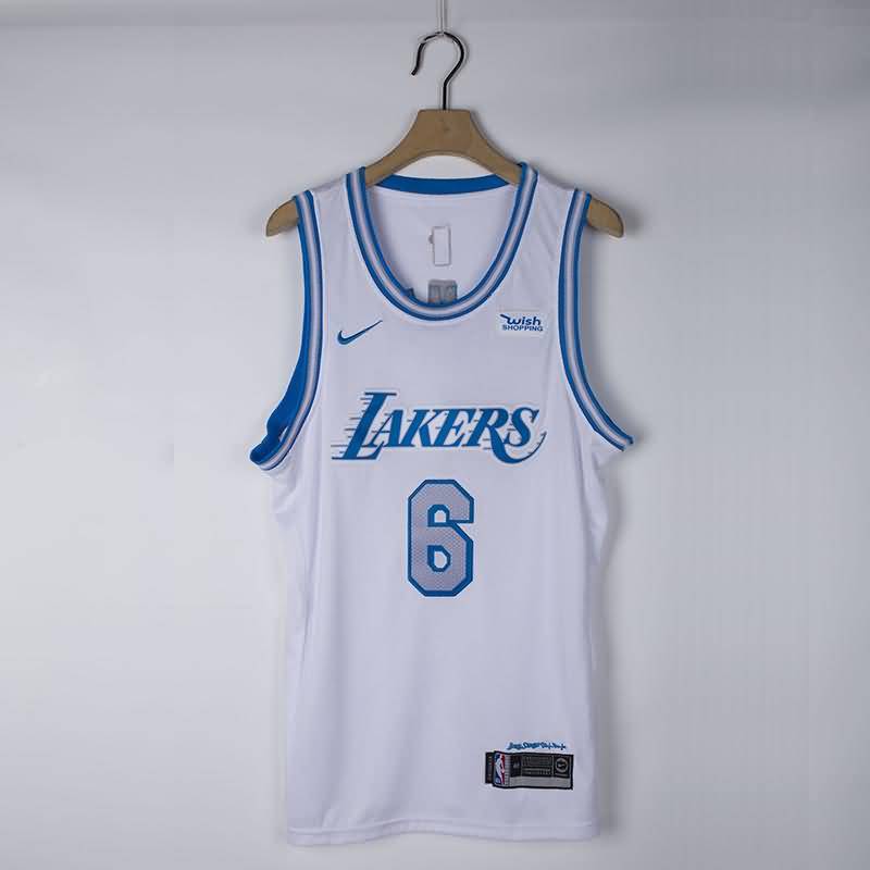 20/21 Los Angeles Lakers JAMES #6 White City Basketball Jersey (Stitched)
