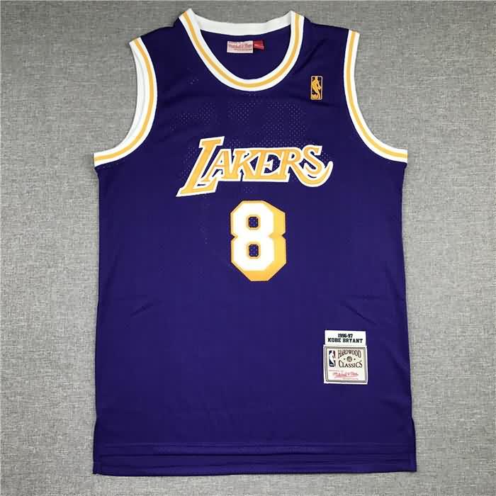 1996/97 Los Angeles Lakers BRYANT #8 Purple Classics Basketball Jersey (Stitched)