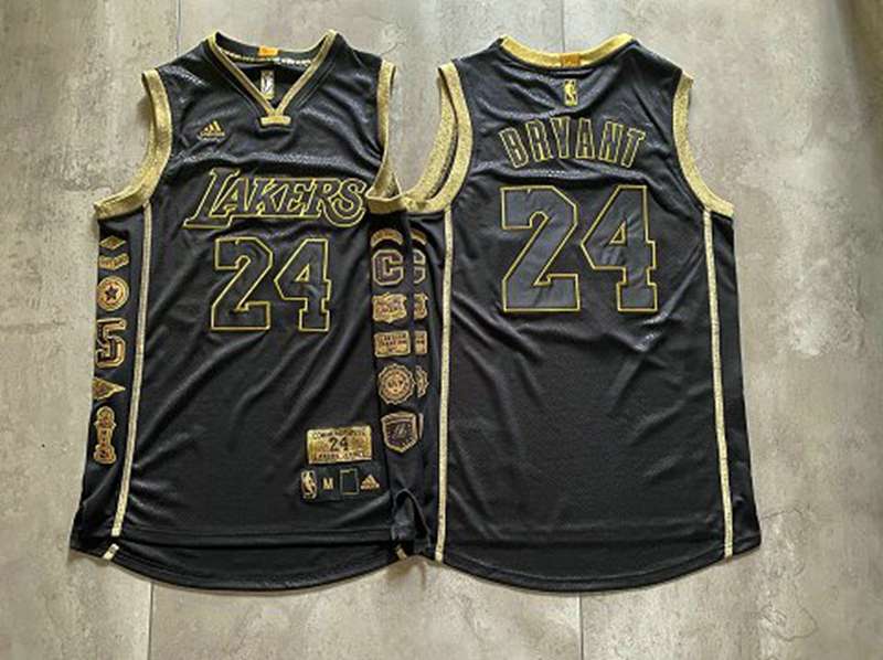 Los Angeles Lakers BRYANT #24 Black Classics Basketball Jersey (Closely Stitched)