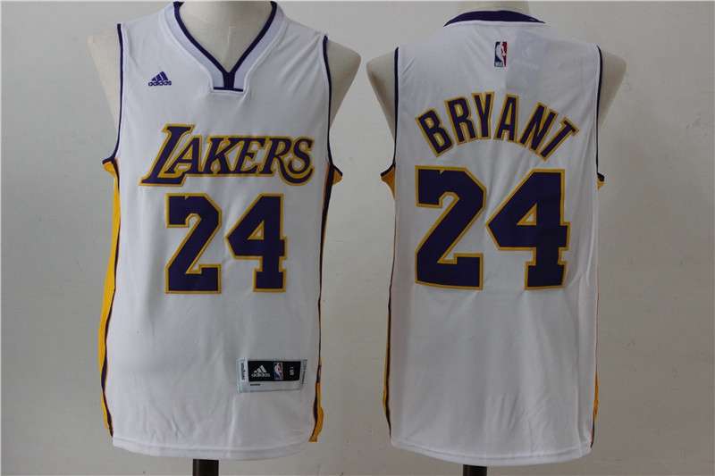 Los Angeles Lakers BRYANT #24 White Classics Basketball Jersey 02 (Stitched)