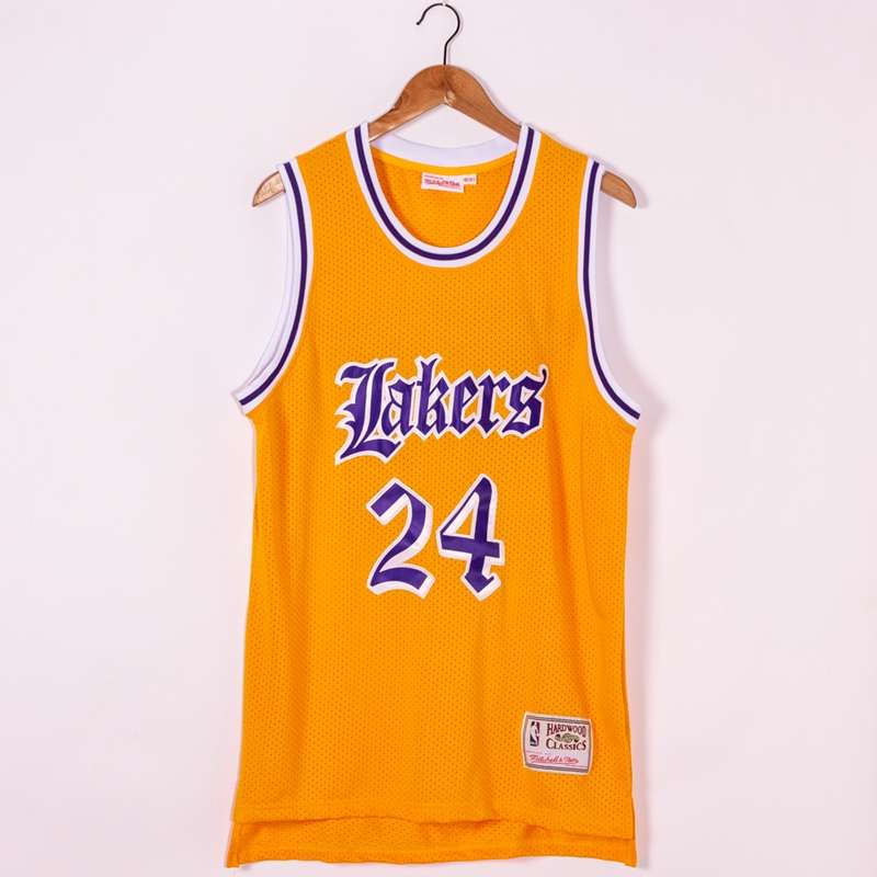 Los Angeles Lakers BRYANT #24 Yellow Classics Basketball Jersey 02 (Stitched)