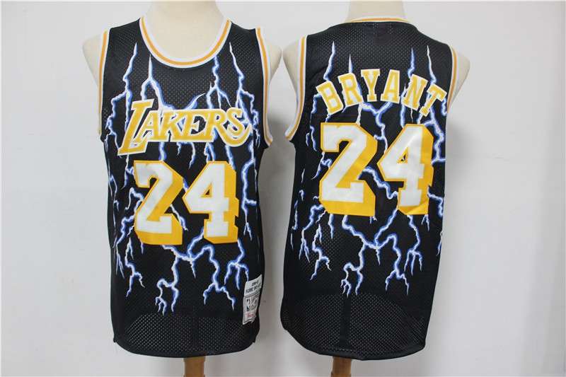 Los Angeles Lakers BRYANT #24 Black Basketball Jersey 02 (Stitched)