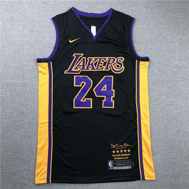 Los Angeles Lakers BRYANT #24 Black Basketball Jersey 03 (Stitched)