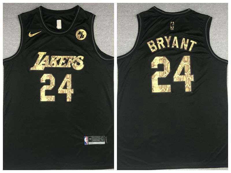Los Angeles Lakers BRYANT #24 Black Basketball Jersey 04 (Stitched)