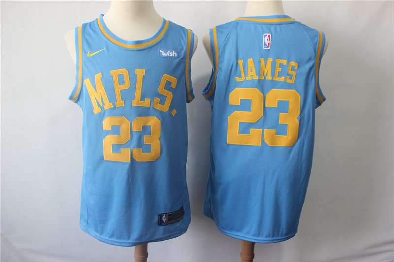 Los Angeles Lakers JAMES #23 Blue Basketball Jersey 02 (Stitched)