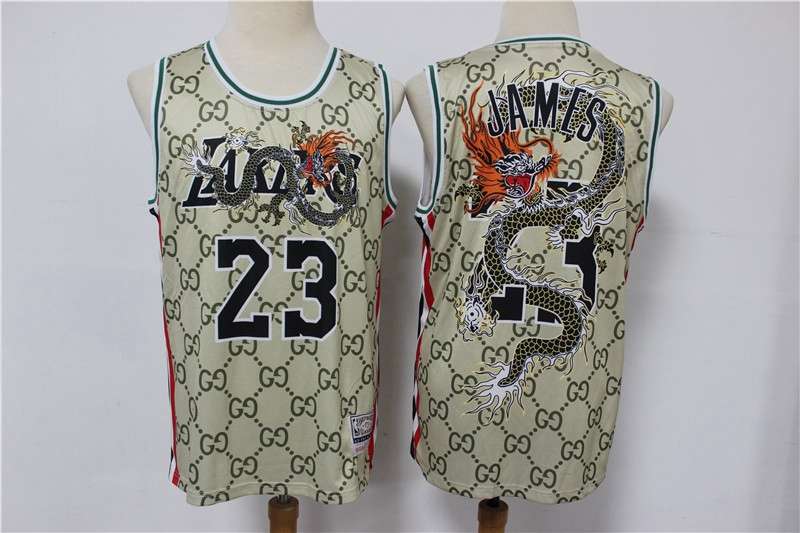 Los Angeles Lakers JAMES #23 GUCCI Basketball Jersey (Stitched)