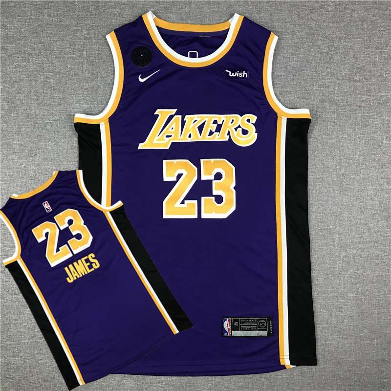 Los Angeles Lakers JAMES #23 Purple Basketball Jersey 04 (Stitched)
