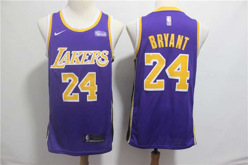 Los Angeles Lakers BRYANT #24 Purple Basketball Jersey (Stitched)