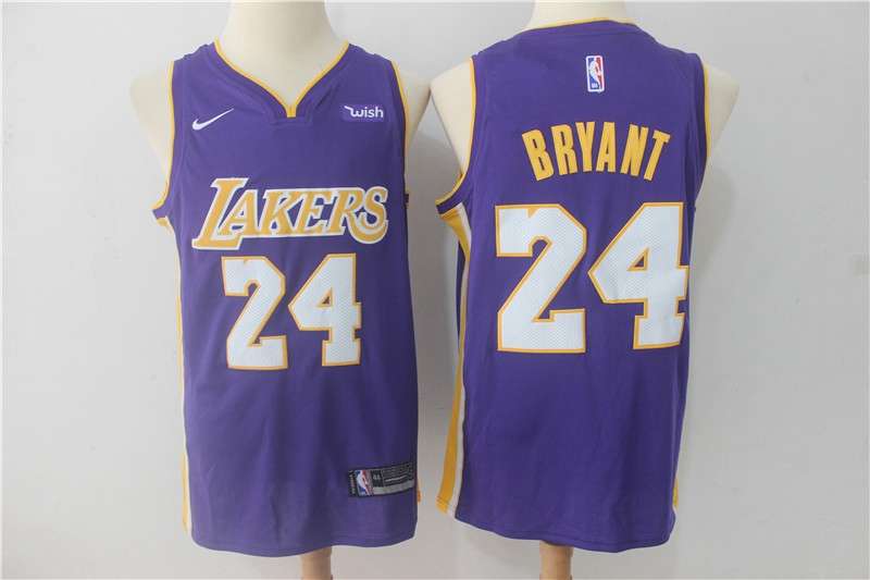 Los Angeles Lakers BRYANT #24 Purple Basketball Jersey 02 (Stitched)