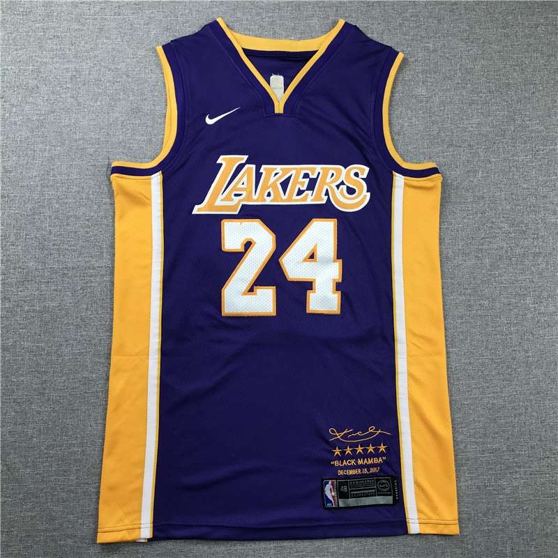 Los Angeles Lakers BRYANT #24 Purple Basketball Jersey 05 (Stitched)