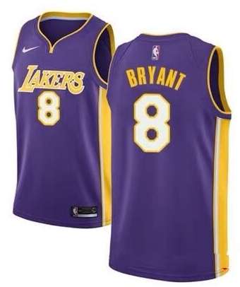 Los Angeles Lakers BRYANT #8 Purple Basketball Jersey 02 (Stitched)