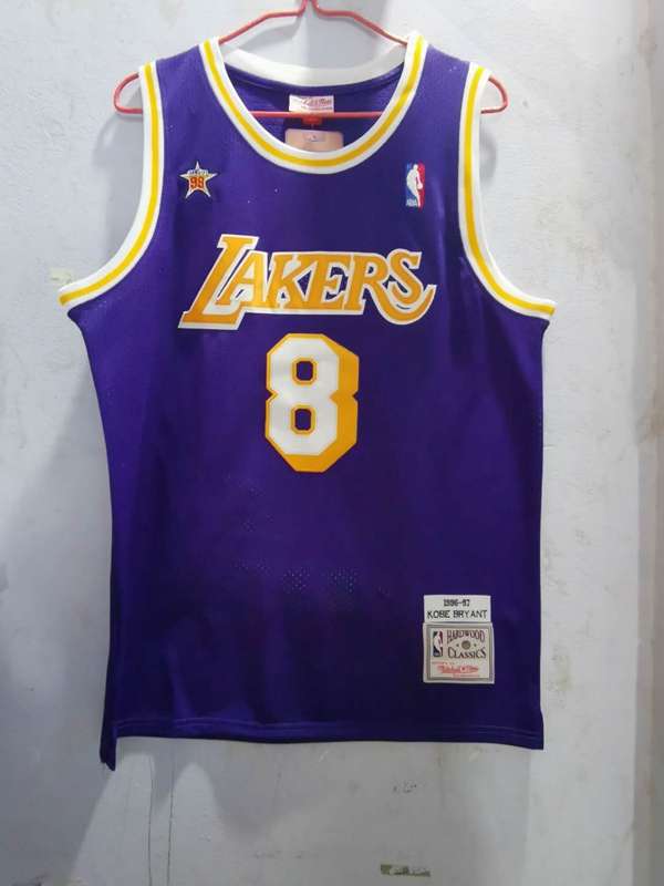 Los Angeles Lakers BRYANT #8 Purple Basketball Jersey 04 (Stitched)