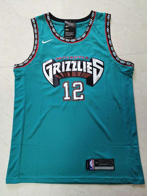 Memphis Grizzlies MORANT #12 Green Basketball Jersey (Stitched)