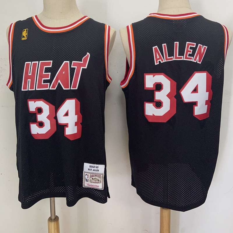 2012/13 Miami Heat ALLEN #34 Black Classics Basketball Jersey (Stitched)