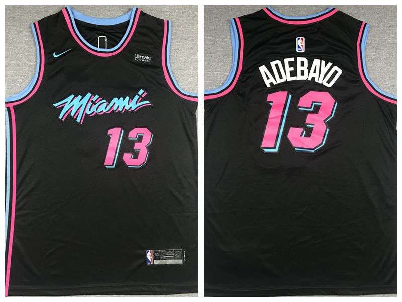2020 Miami Heat ADEBAYO #13 Black City Basketball Jersey (Stitched)