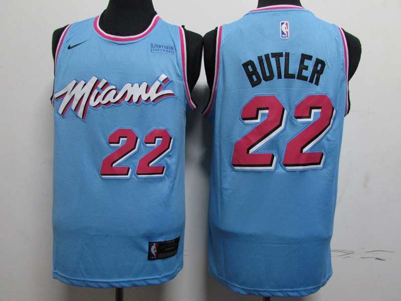 2020 Miami Heat BUTLER #22 Blue City Basketball Jersey (Stitched)