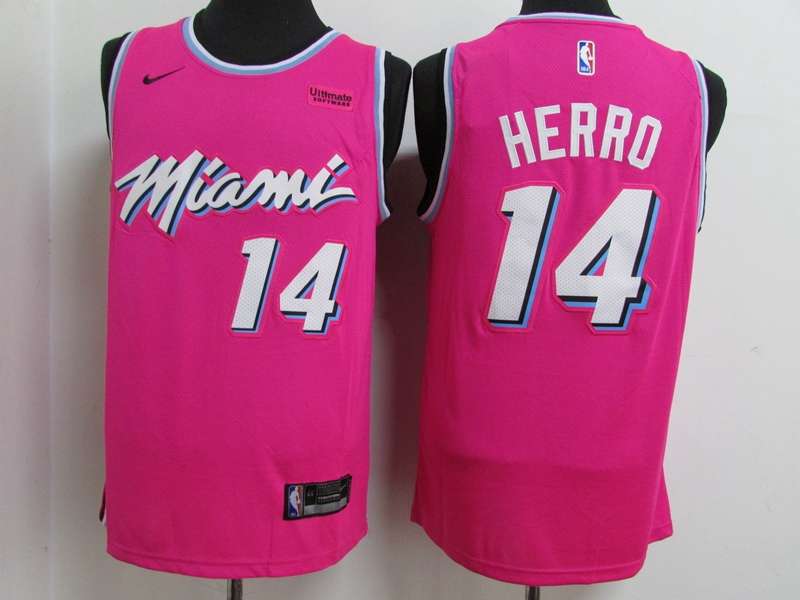2020 Miami Heat HERRO #14 Pink City Basketball Jersey (Stitched)