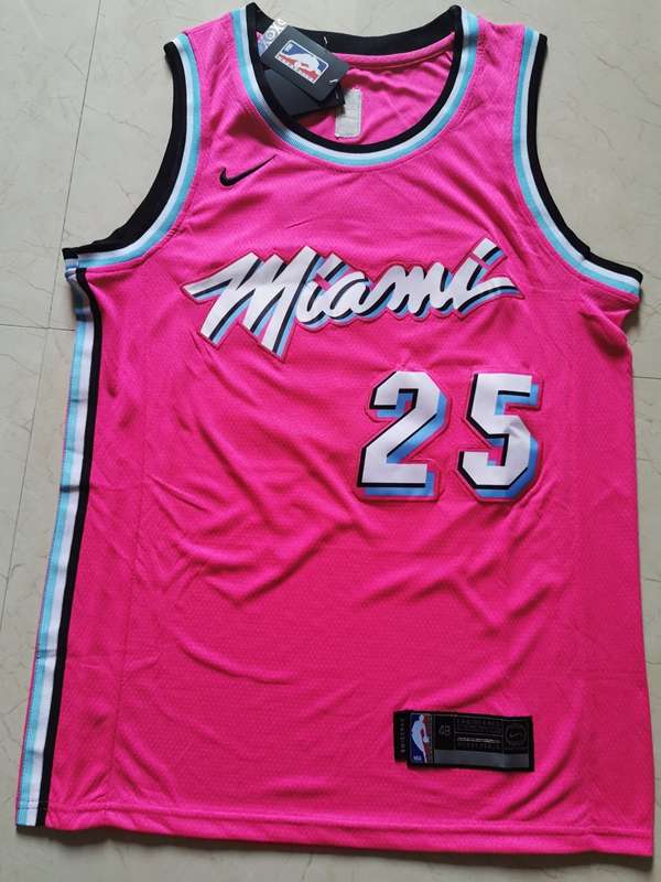 2020 Miami Heat NUNN #25 Pink City Basketball Jersey (Stitched)