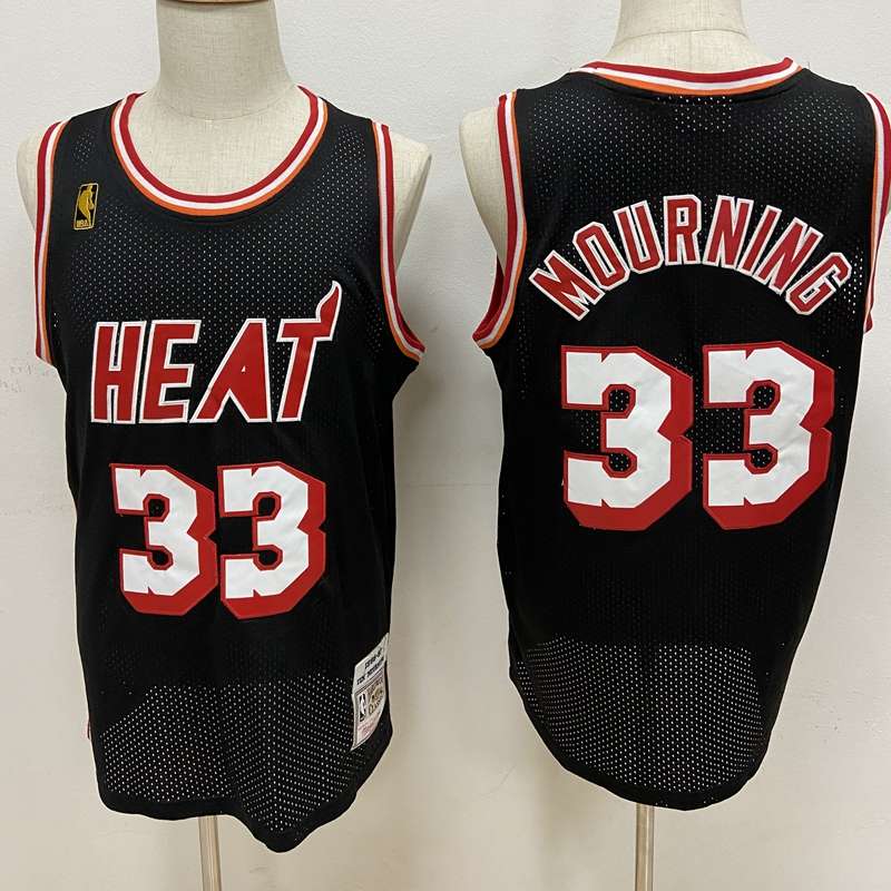 1996/97 Miami Heat MOURNING #33 Black Classics Basketball Jersey (Stitched)
