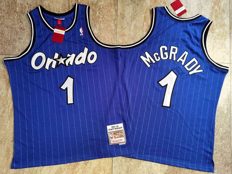 2003/04 Orlando Magic MCGRADY #1 Blue Classics Basketball Jersey (Closely Stitched)