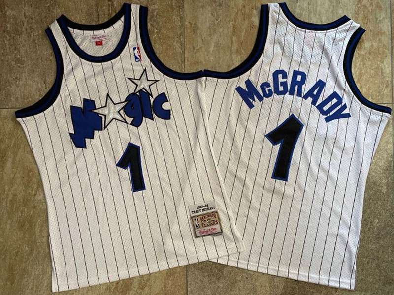 2003/04 Orlando Magic MCGRADY #1 White Classics Basketball Jersey (Closely Stitched)
