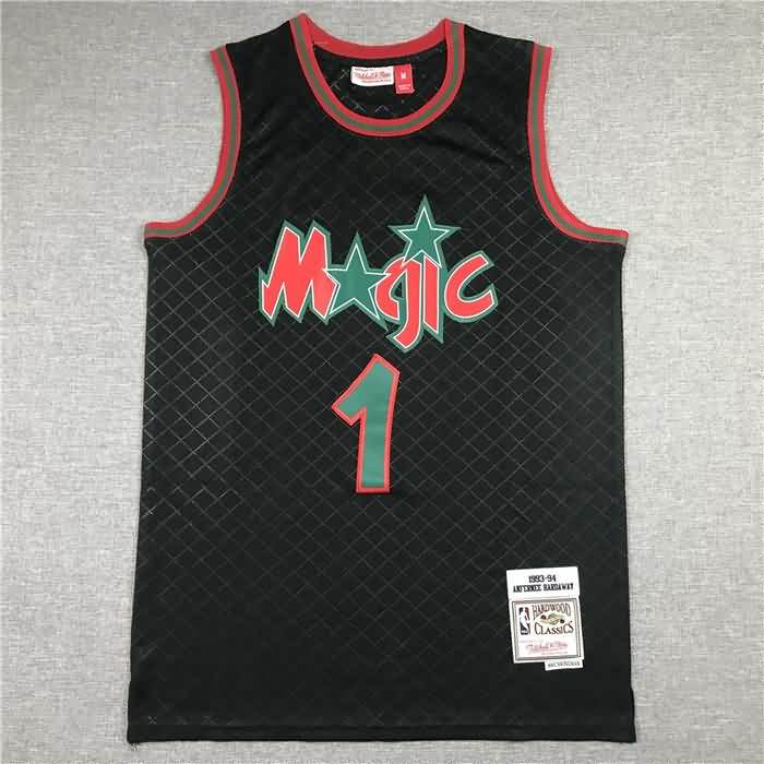 1993/94 Orlando Magic HARDAWAY #1 Black Classics Basketball Jersey (Stitched)