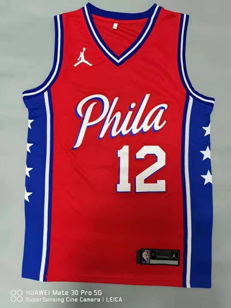 20/21 Philadelphia 76ers HARRLS #12 Red AJ Basketball Jersey (Stitched)