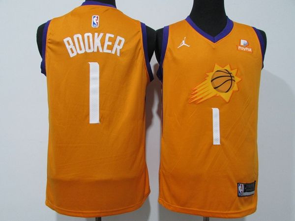 20/21 Phoenix Suns BOOKER #1 Orange AJ Basketball Jersey (Stitched)