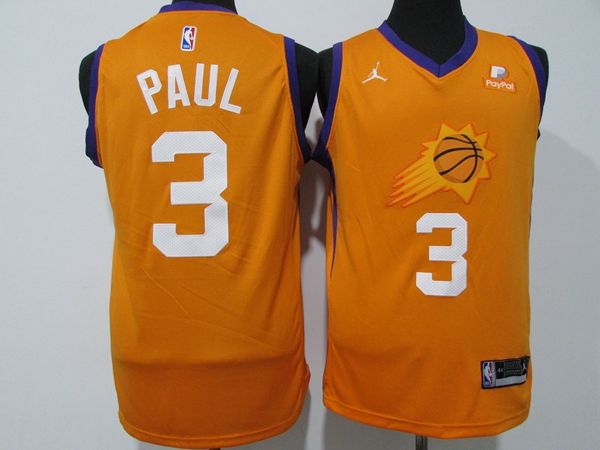 20/21 Phoenix Suns PAUL #3 Orange AJ Basketball Jersey (Stitched)