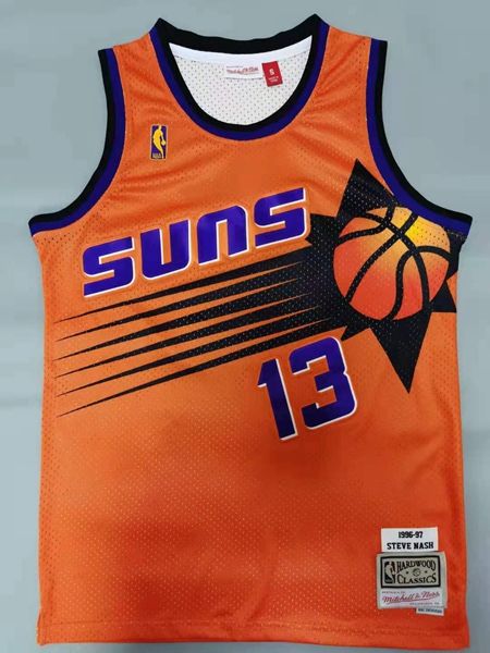 1996/97 Phoenix Suns NASH #13 Orange Classics Basketball Jersey (Stitched)