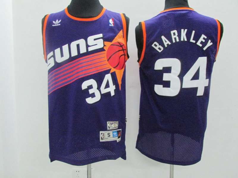 Phoenix Suns BARKLEY #34 Purple Classics Basketball Jersey (Stitched)