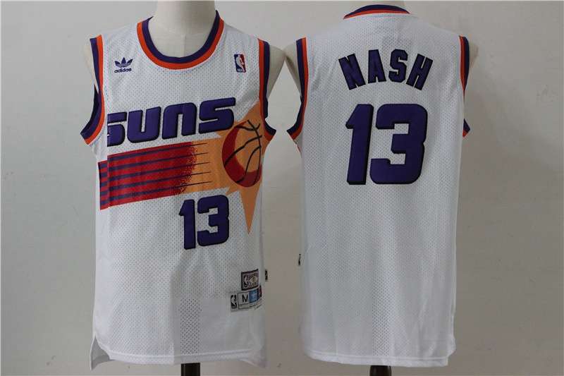 Phoenix Suns NASH #13 White Classics Basketball Jersey 02 (Stitched)