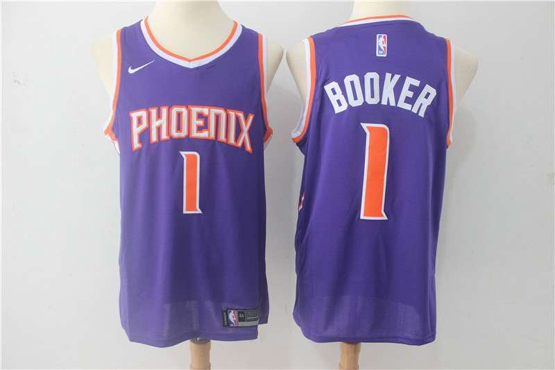 Phoenix Suns BOOKER #1 Purple Basketball Jersey (Stitched)