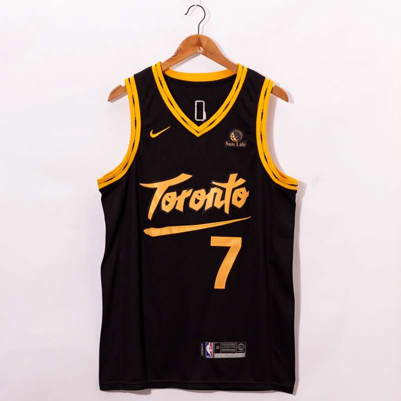 20/21 Toronto Raptors LOWRY #7 Black City Basketball Jersey (Stitched)
