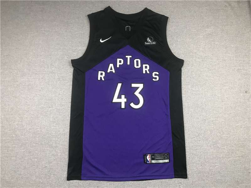 20/21 Toronto Raptors SIAKAM #43 Purple Black Basketball Jersey (Stitched)