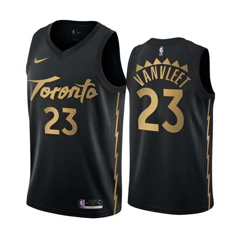 Toronto Raptors VANVLEET #23 Black City Basketball Jersey (Stitched)