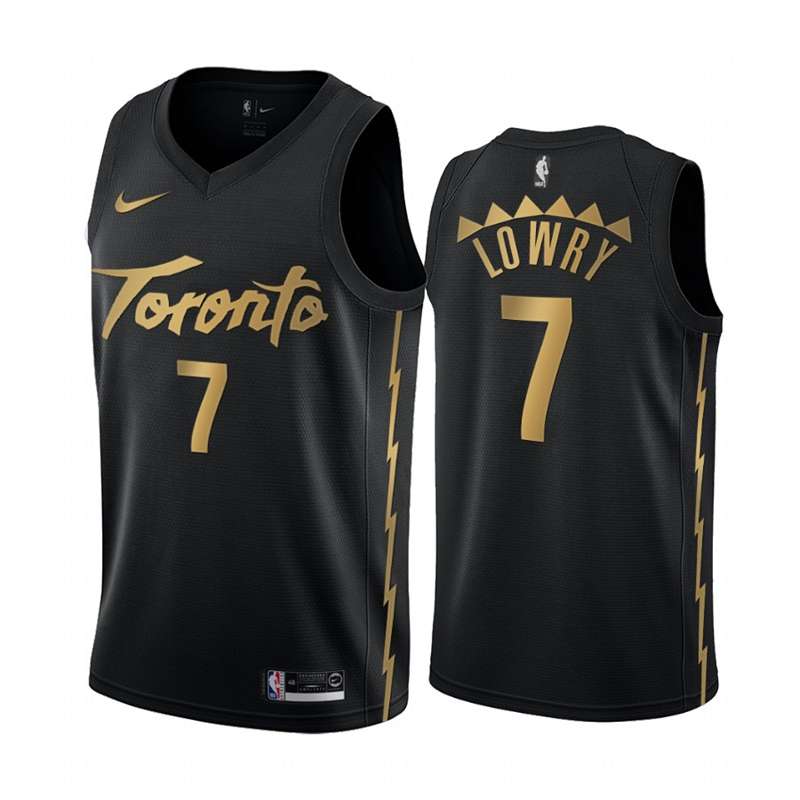 2020 Toronto Raptors LOWRY #7 Black City Basketball Jersey (Stitched)